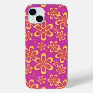 Coque Case-Mate iPhone Motif de fleurs Super magenta violet