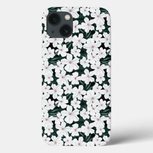 Coque Case-Mate iPhone Motif de fleurs tropical blanc