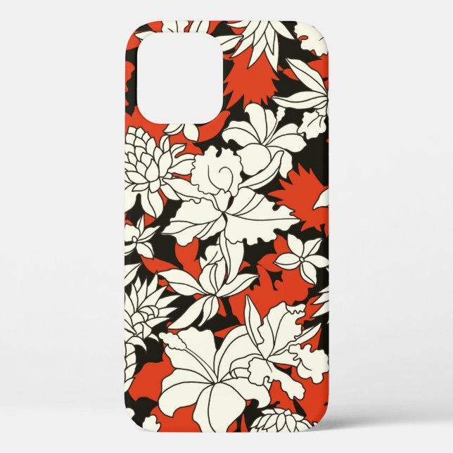 Coques Case-Mate iPhone Motif de fleurs tropicales (Verso)