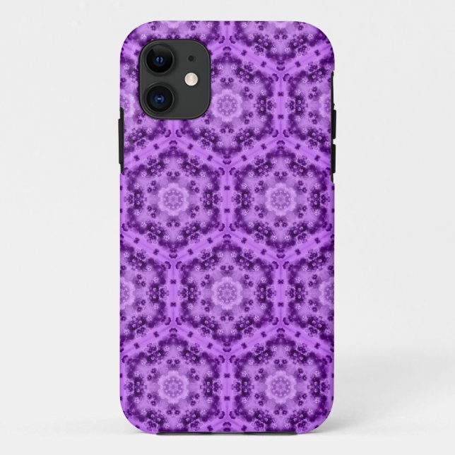 Coques Case-Mate iPhone motif de fleurs violettes Abstraites (Dos)