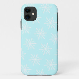 Case-Mate iPhone Case Motif de flocon de neige bleu givré de Noël