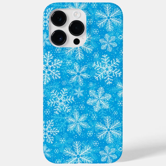 Coques Case-Mate iPhone Motif de flocons blancs (Verso)