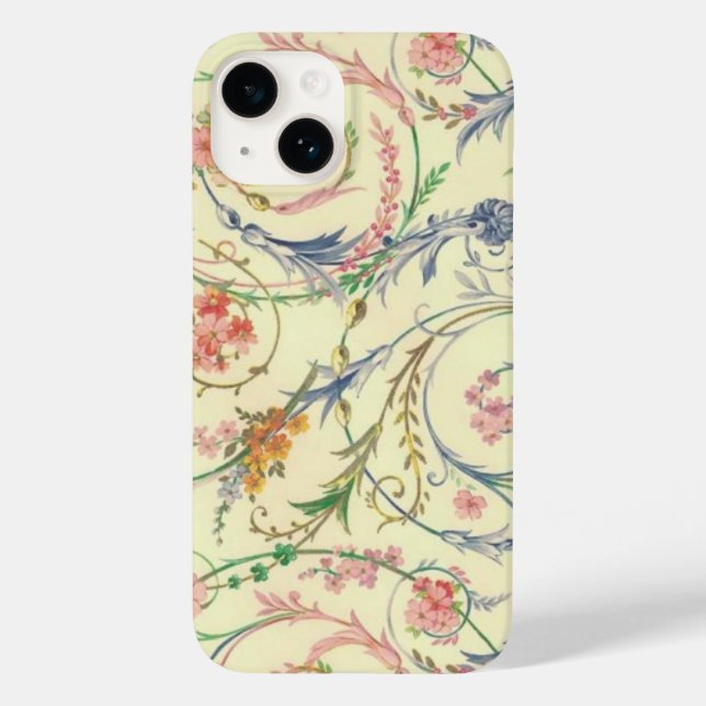 Coques Case-Mate iPhone Motif de Florentine italienne aux fioritures (Verso)