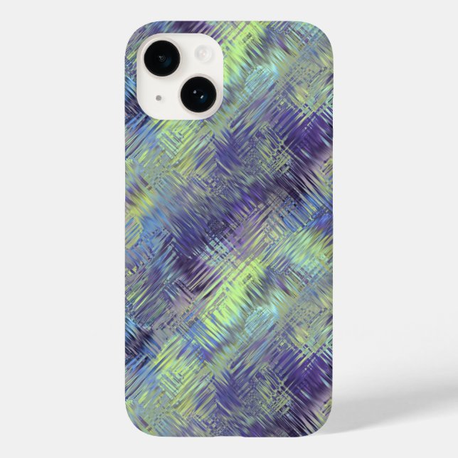 Coques Case-Mate iPhone Motif de fluides bleu tanzanite (Verso)