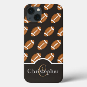 Case-Mate iPhone Case Motif de football noir Monogram