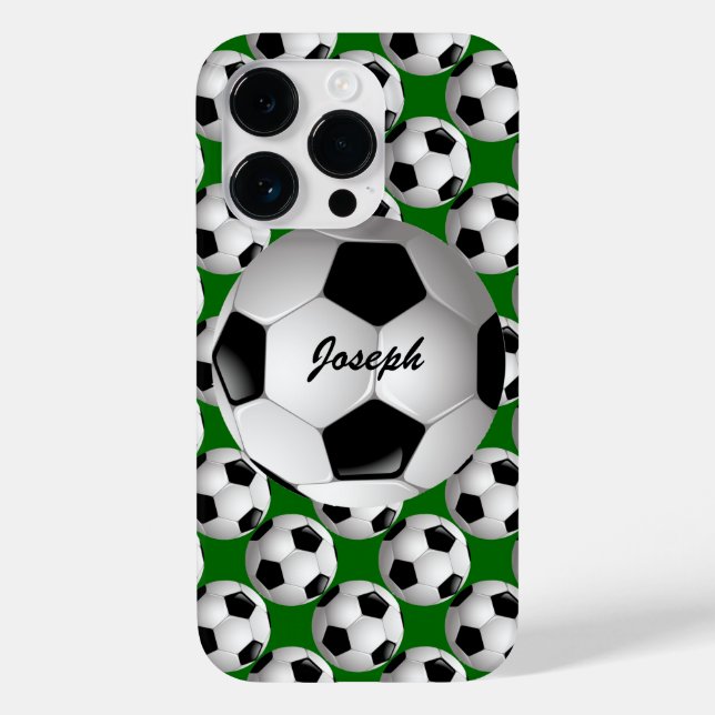 Coques Case-Mate iPhone Motif de football personnalisé (Verso)