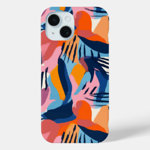 Coque Case-Mate iPhone Motif de formes abstraites modernes et vibrantes