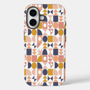 Coque Pour iPhone 16 Motif de formes géométriques colorées dans des cou