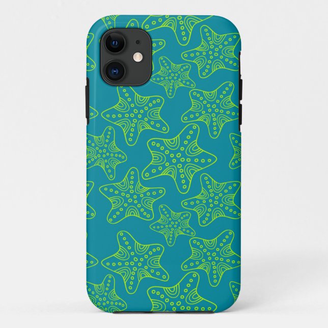 Coques Case-Mate iPhone Motif de foule d'étoiles de mer (Dos)
