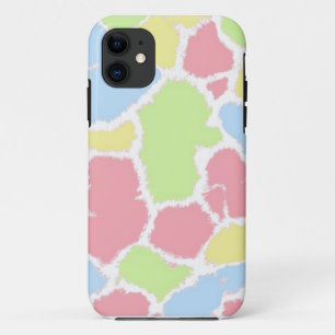 Coque iPhone 11 Motif de fourrure de girafe multicolore