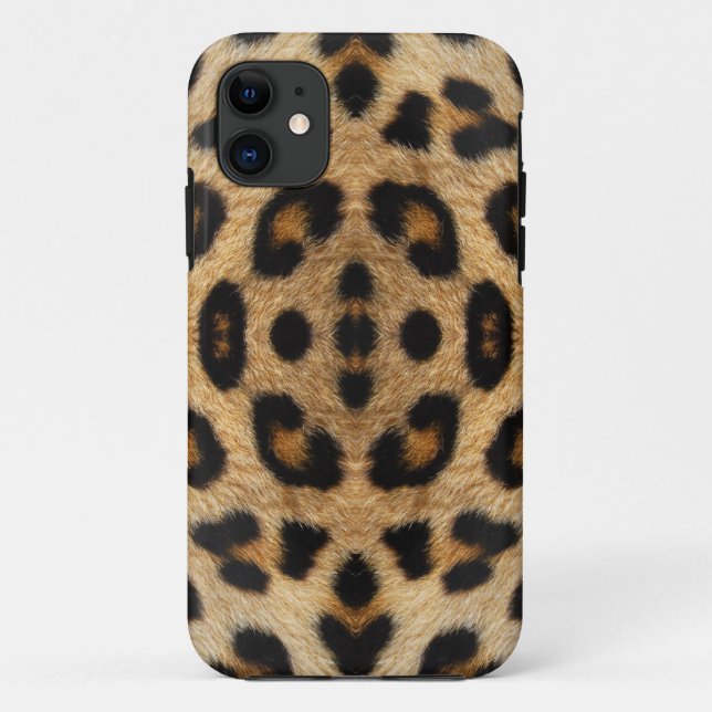 Coques Case-Mate iPhone Motif de fourrure de léopard kaléidoscope (Dos)