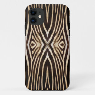 Coque iPhone 11 Motif de fourrure de zèbre kaléidoscope
