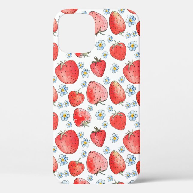 Coques Case-Mate iPhone Motif de fraise fraîche et lumineuse en été. Eau (Verso)