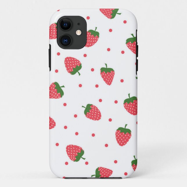 Coques Case-Mate iPhone Motif de fraises (Dos)