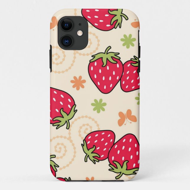 Coques Case-Mate iPhone Motif de fraises (Dos)