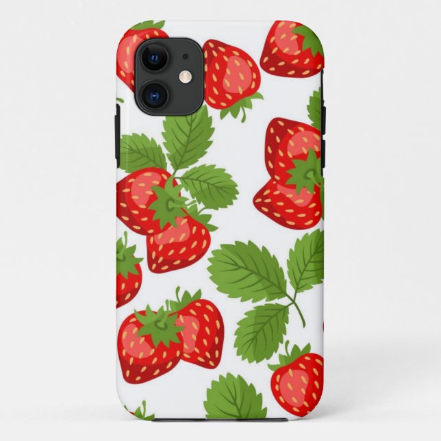 Coques Case-Mate iPhone Motif de fraises (Dos)