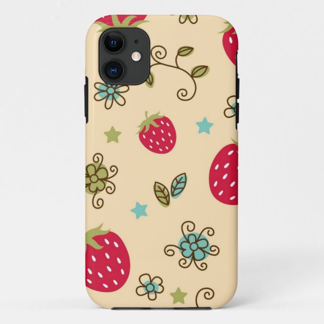 Coques Case-Mate iPhone Motif de fraises (Dos)
