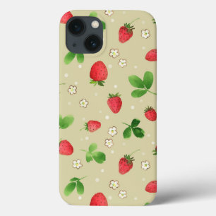 Coque Case-Mate iPhone Motif de fraises d'aquarelle