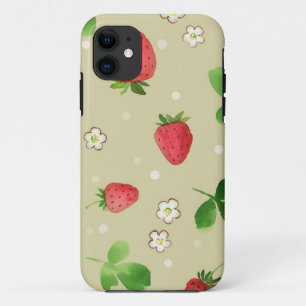 Coque Case-Mate Pour iPhone Motif de fraises d'aquarelle