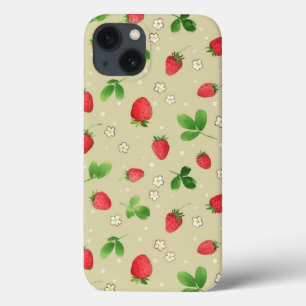 Coque Case-Mate iPhone Motif de fraises d'aquarelle