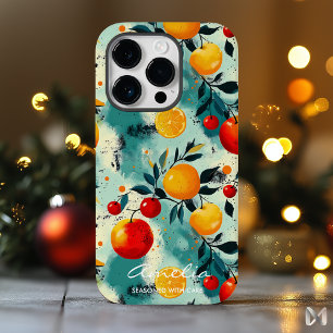 Coque Case-Mate iPhone Motif de fruits colorés avec des agrumes et des ba