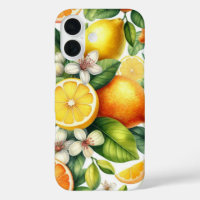 Motif de fruits d'agrumes à l'aquarelle