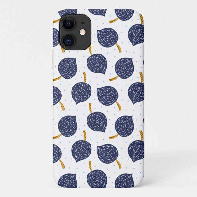 Coques Case-Mate iPhone Motif de fruits de la bombe Abstraite bleue marine (Dos)