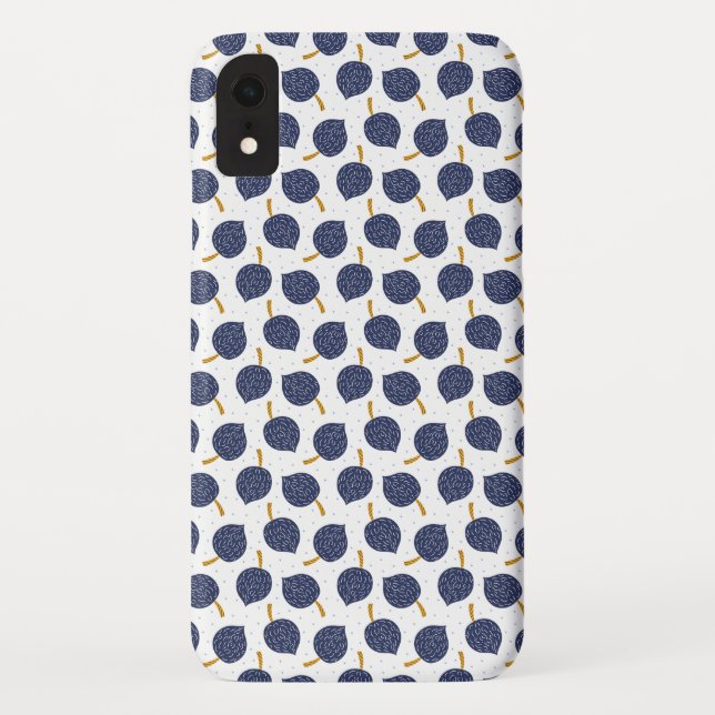 Coques Case-Mate iPhone Motif de fruits de la bombe Abstraite bleue marine (Dos)