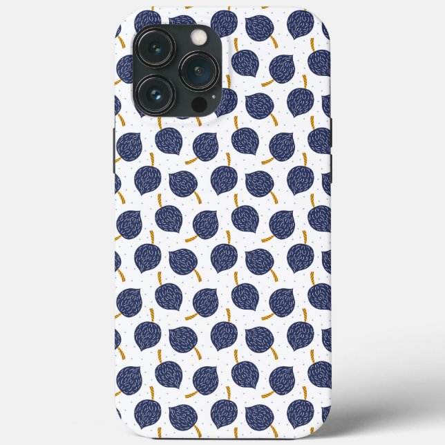 Coques Case-Mate iPhone Motif de fruits de la bombe Abstraite bleue marine (Verso)