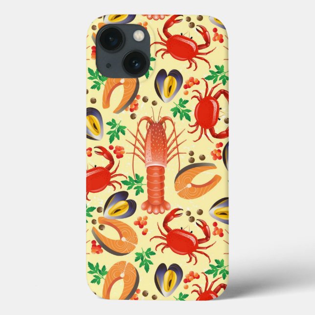 Coques Case-Mate iPhone Motif de fruits de mer (Verso)