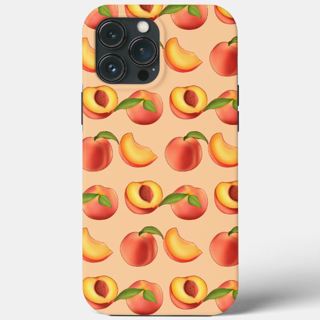 Coques Case-Mate iPhone Motif de fruits de pêche (Verso)