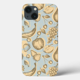 Etui iPhone 13 motif de fruits Vintages