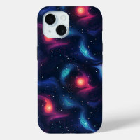 Motif de galaxie bleu foncé