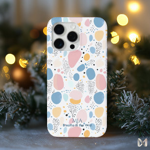 Coque Case-Mate iPhone Motif de galets pastel abstrait doux