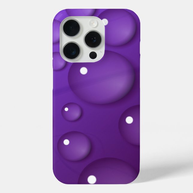Coques Case-Mate iPhone Motif de goutte d'eau violet (Verso)