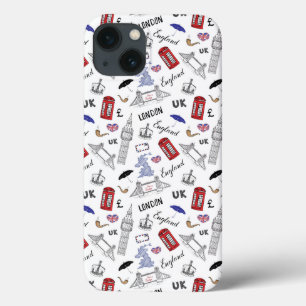 Coque Case-Mate iPhone Motif de griffonnages de ville de Londres