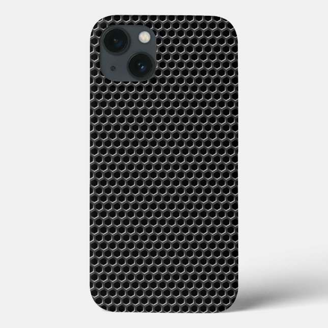Coques Case-Mate iPhone Motif de grille métallique - arrière - plan (Verso)