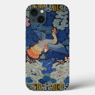 Case-Mate iPhone Case Motif de grue chinoise vintage : bleu impérial