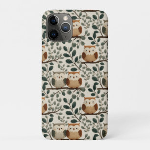 Case-Mate iPhone Case Motif de hibou et de feuille de forêt