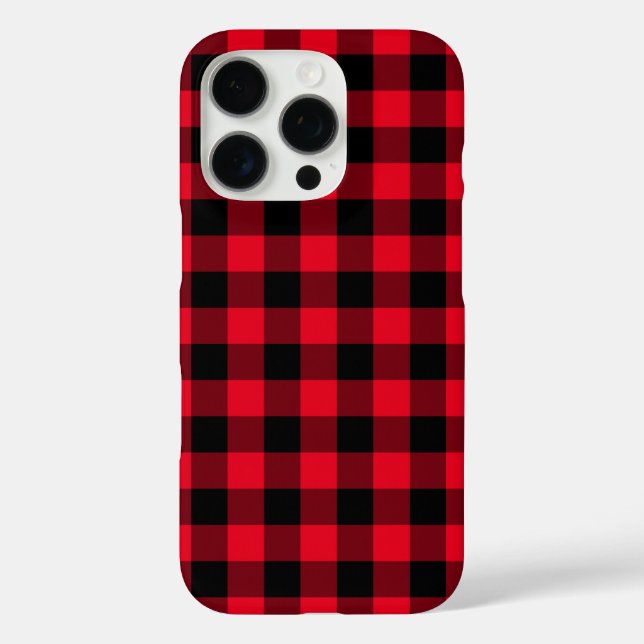 Coques Case-Mate iPhone Motif de jour férié rouge et noir Buffalo Check Pl (Verso)