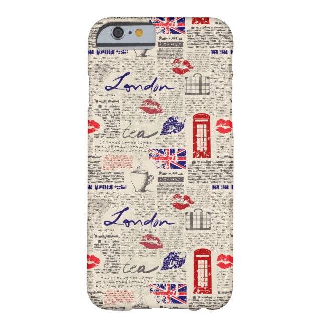 Coques Case-Mate iPhone Motif de journal de Londres (Dos)