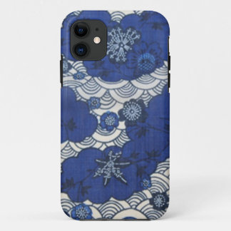 Etui iPhone Case-Mate Motif de kimono de l'Okinawa dans le bleu
