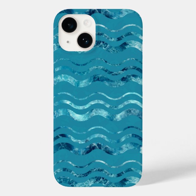 Coques Case-Mate iPhone Motif de la mer bleue (Verso)