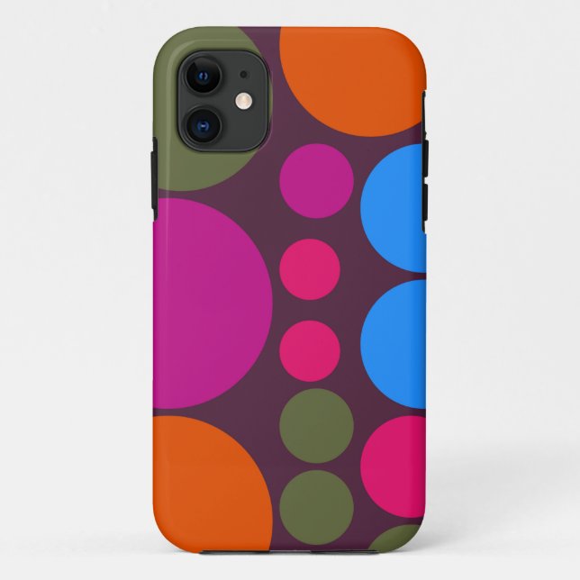 Coques Case-Mate iPhone Motif de la mosaïque Retro Polka Dot #5 (Dos)