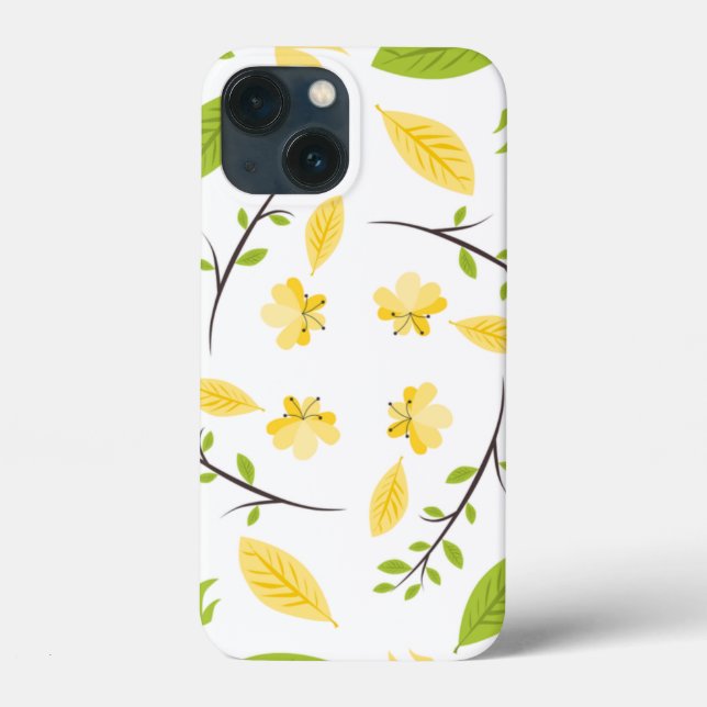 Coques Case-Mate iPhone Motif de la nature feuilles dessin esquisse fleurs (Verso)