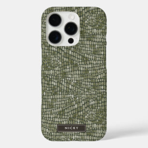 Coque iPhone 16 Pro Motif de la peau animale sauvage du crocodile du s