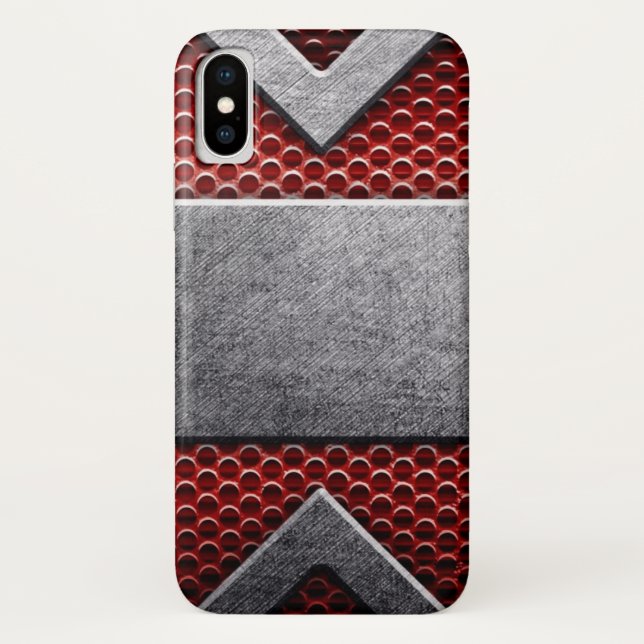 Coques Case-Mate iPhone Motif de la plaque de métal (Dos)