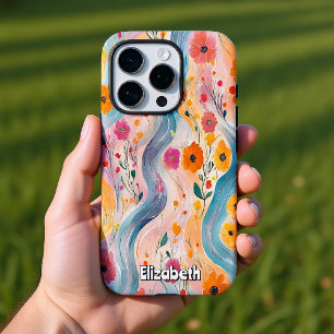 Coque iPhone 16 Pro Motif de la rivière Floral
