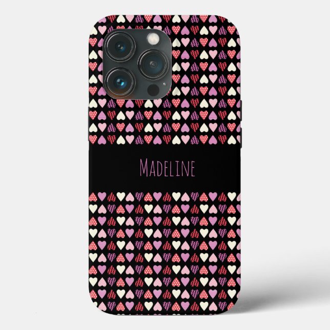 Coques Case-Mate iPhone Motif de la Saint-Valentin dessiné à la main avec  (Verso)