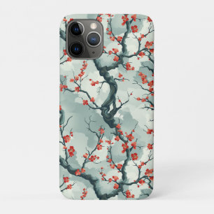 Case-Mate iPhone Case Motif de lavis à l'encre de prunier rouge et de sa